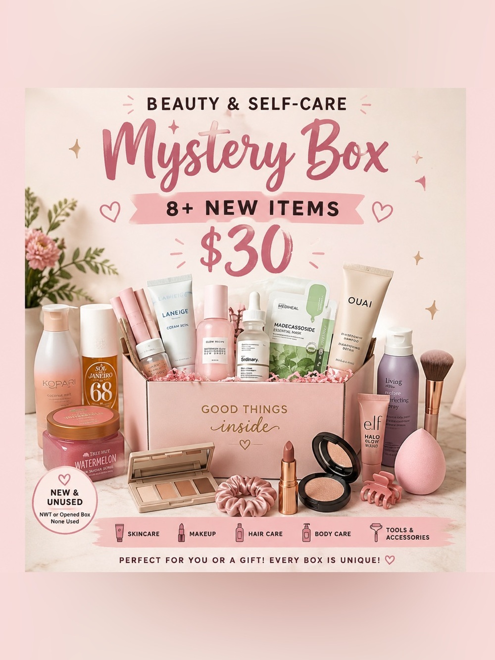 Beauty & Self-Care Mystery Box 🎁 8+ NEW Items | Makeup Skincare Hair & Body